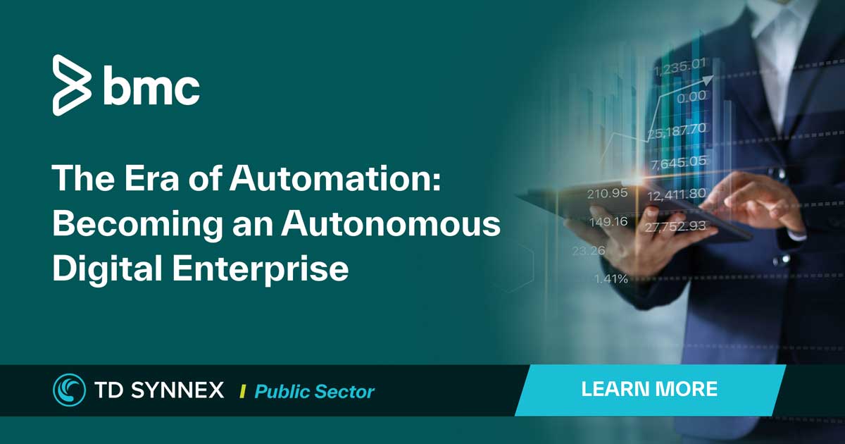 Text reads: The era of automation: Becoming an autonomous digital enterprise