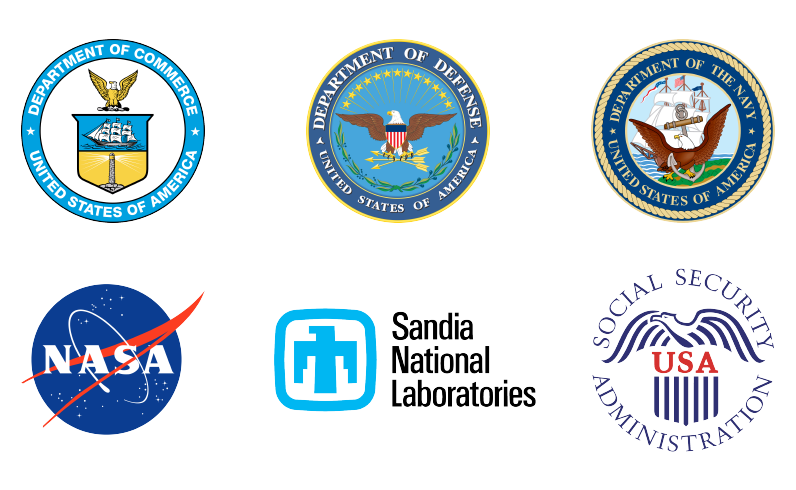 Logos of the agencies already realizing the benefits and savings of deploying the Enterprise Agreement Platform.
