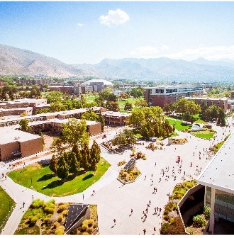 aerial view of a campus