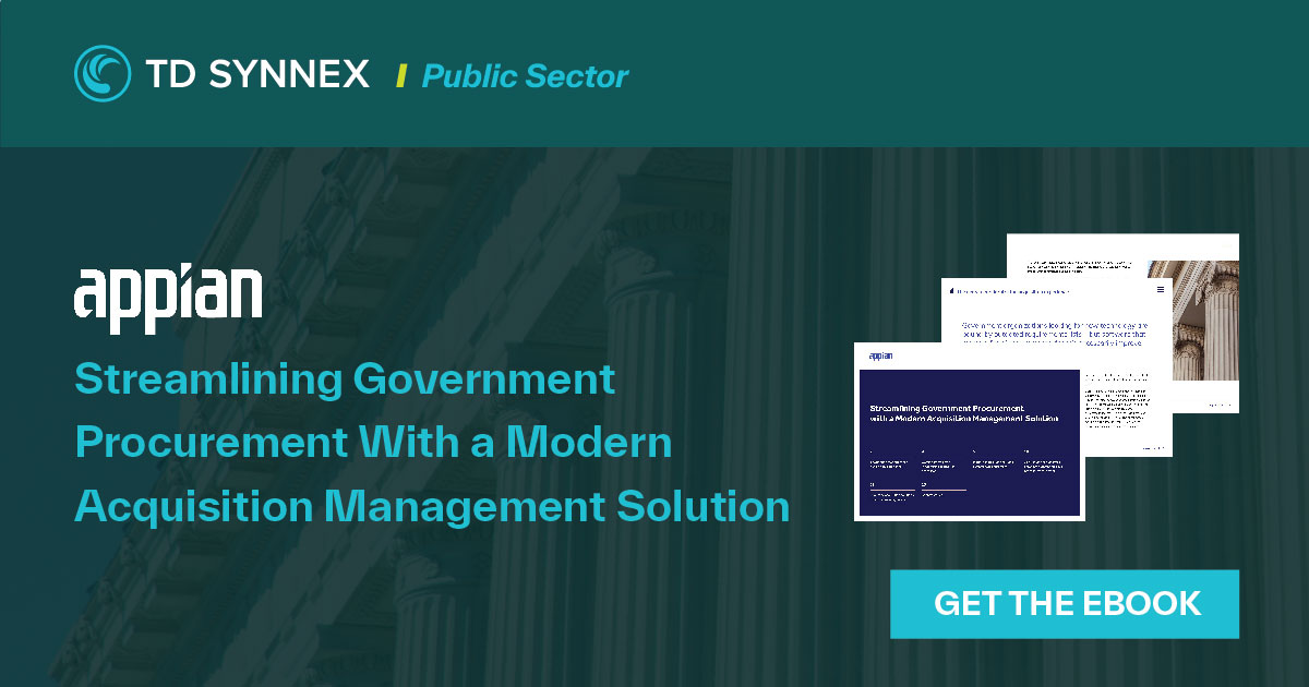 Text reads: Streamlining Government Procurement. CTA: Get the eBook