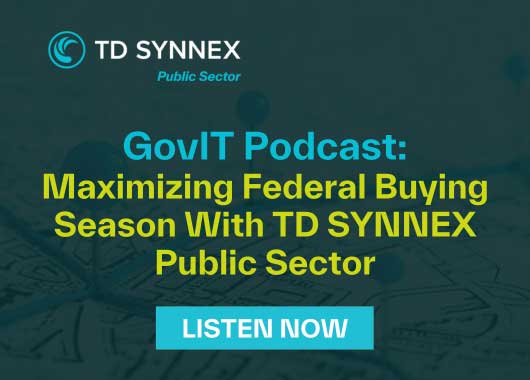 Text reads: Maximizing Federal Buying Season with TD SYNNEX Public Sector. CTA: Watch Now