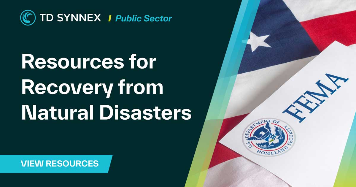 Text reads: Resources for Recovery From Natural Disasters