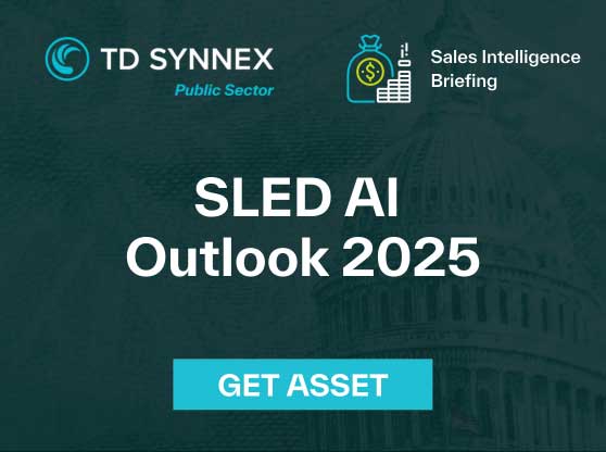 Text reads: SLED AI Outlook 2025. CTA: Get Asset