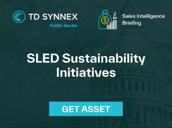 Text reads: SLED Sustainability Initiatives. CTA: Get Asset