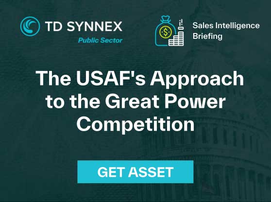 Text reads: The USAF's Approach to the Great Power Competition. CTA: Get Asset