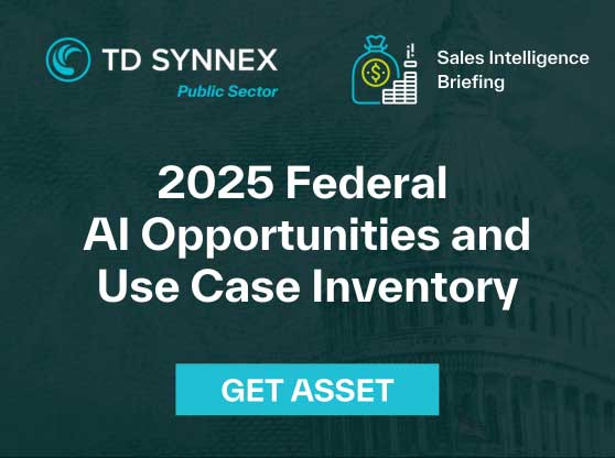 Text reads: 2025 Federal AI Opportunities and Use Case Inventory. CTA: Get Asset