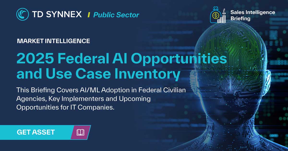 Text reads: 2025 Federal AI Opportunities and Use Case Inventory