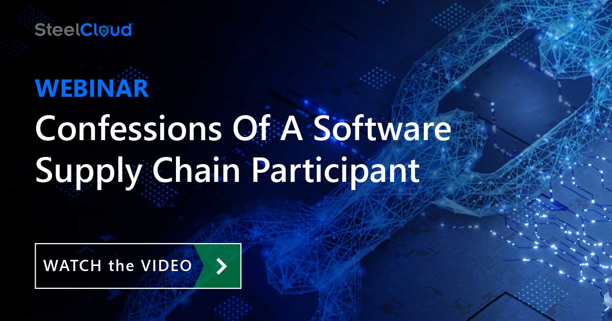 Text reads: Confessions of a Software Supply Chain Participant Webinar