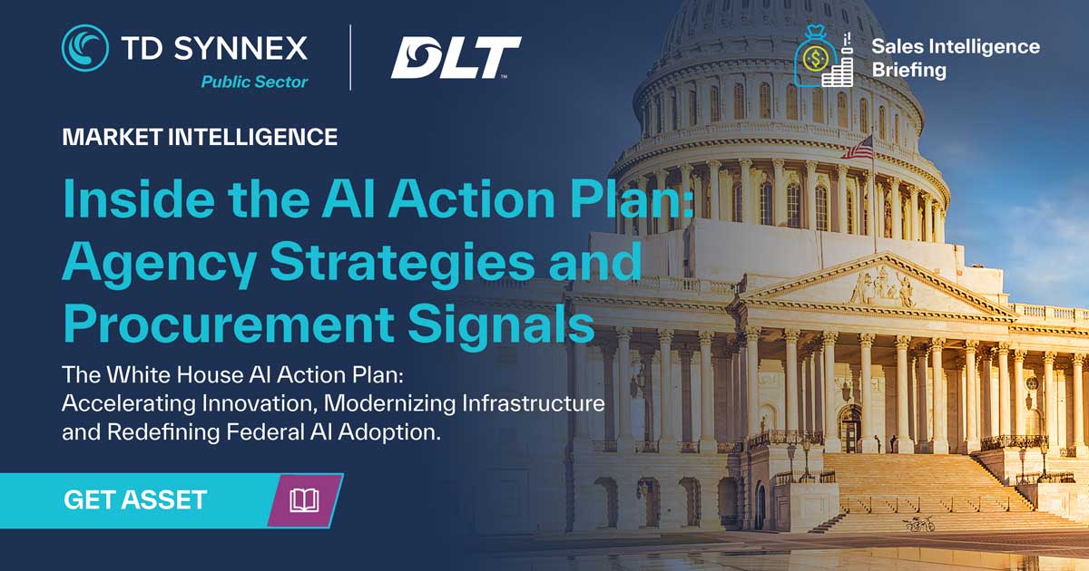 Text reads: Inside the AI Action Plan: Agency Strategies and Procurement Signals