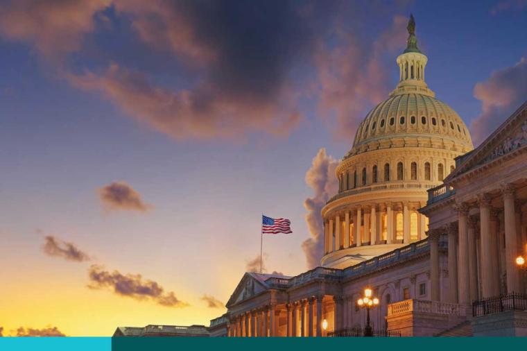 U.S. Capitol building at night, Washington, DC